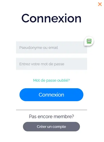 Connexion des membres du MAGIUS CASINO
